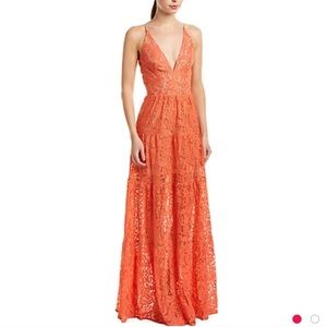 Dress the Population Melina Orange Lace Dress